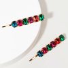 Francesca's Marla Color Stone Bobby Pin Set Multi Hair