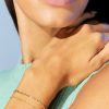 Francesca's Demi-Fine Plated Paperclip Twist Bracelet Set Gold Bracelets