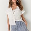 Francesca's Daphne Embroidered Linen Shorts Shorts