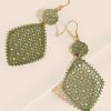 Francesca's Chayah Filigree Chandelier Earrings Olive Green Earrings