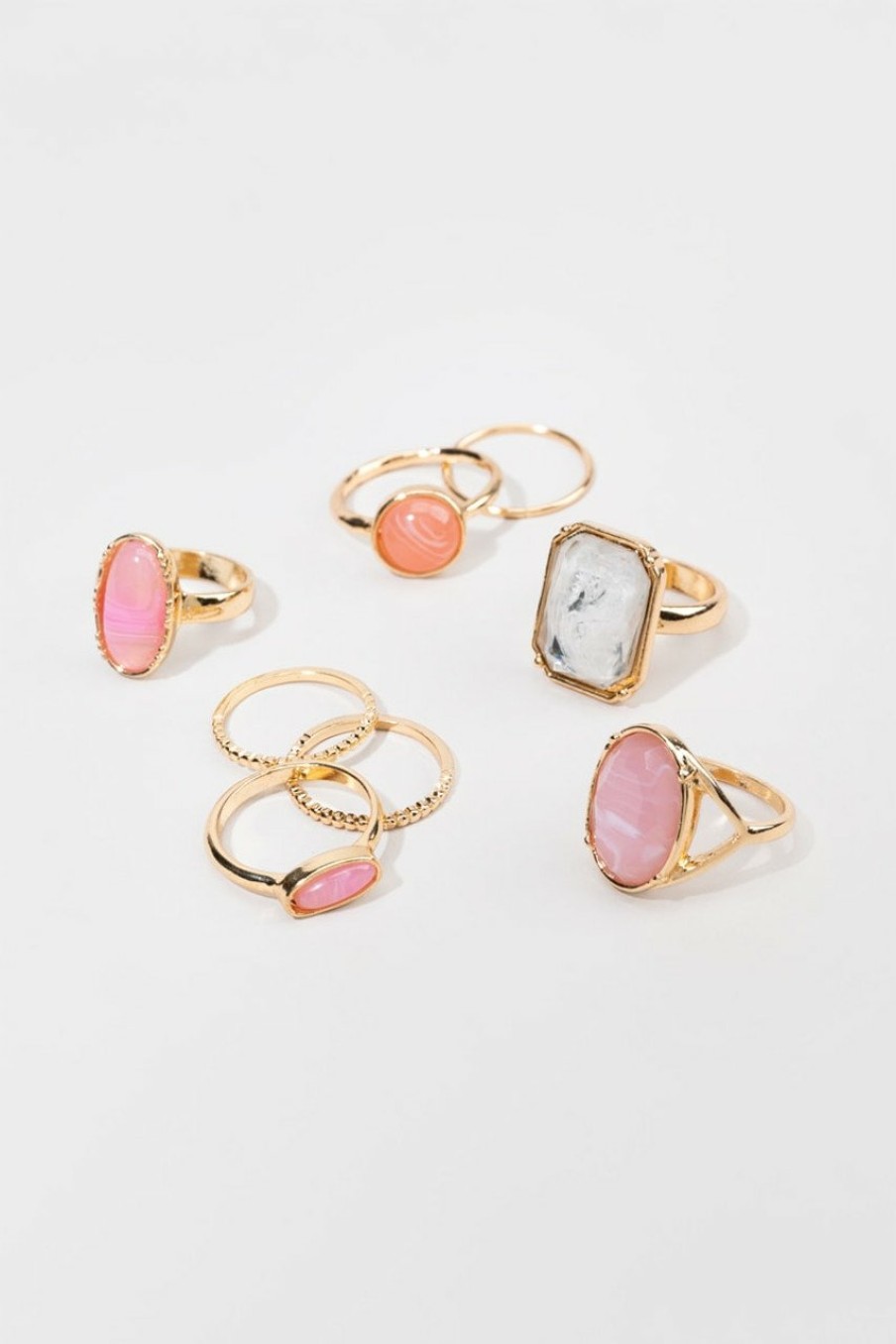 Francesca's Kassidy Semi Focal Statement Ring Set Rings