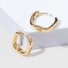 Francesca's Lucia Rounded Square Huggie Hoops Gold Earrings