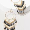 Francesca's Bertha Seedbead Strand On A Circle Drop Earrings Multi Earrings