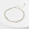 Francesca's Marcelyn Three Row Shiny Bracelet Silver Bracelets