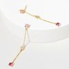 Francesca's Kendra Linear Three Station Drop Earrings Pink Earrings