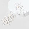 Francesca's Velma Raffia Wrapped Flower Drop Earrings White Earrings