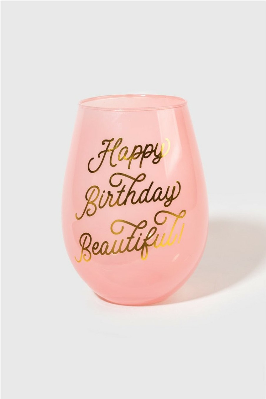 Francesca's Happy B-Day Beautiful Wine Glass Drinkware