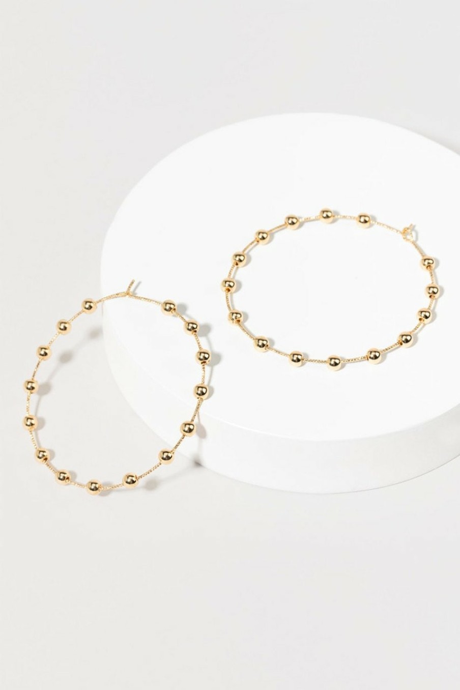 Francesca's Camille Hoops Gold Earrings