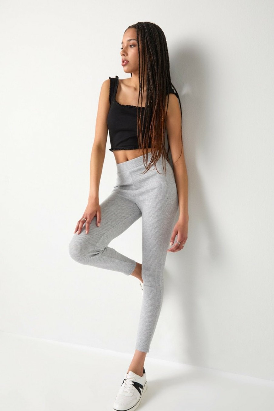 Francesca's Sidney Rib Leggings Pants