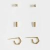 Francesca's Adrianna Simple Earring Set Gold Earrings