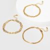 Francesca's Lynwood Basic Bracelet Set Gold Bracelets