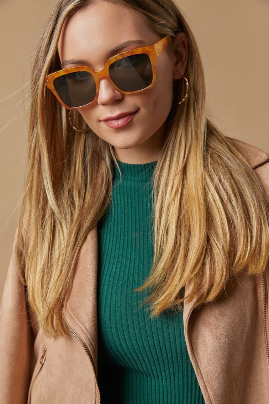 Francesca's Julie Yellow Sunglasses Tortoise Sunglasses