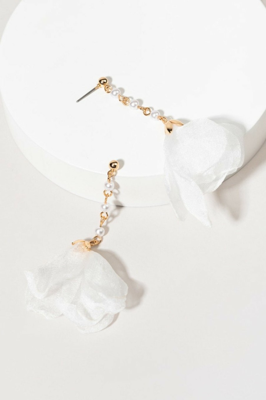 Francesca's Kristia Rosette Earrings Pearl Earrings