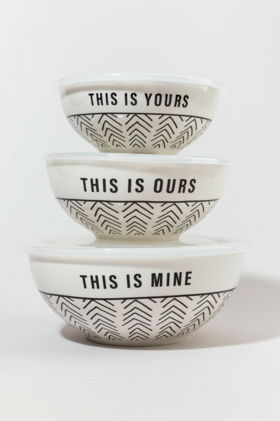 Francesca's Yours Ours Mine Cereal Bowls Set Multi Home Decor