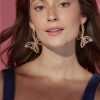 Francesca's Luxe 14K Gold Plated Cz Butterfly Earrings Crystal Earrings