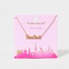 Francesca's New York Pendant Carded Necklace Gold Necklaces