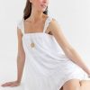 Francesca's Susie Tiered Mini Swing Dress White Dresses