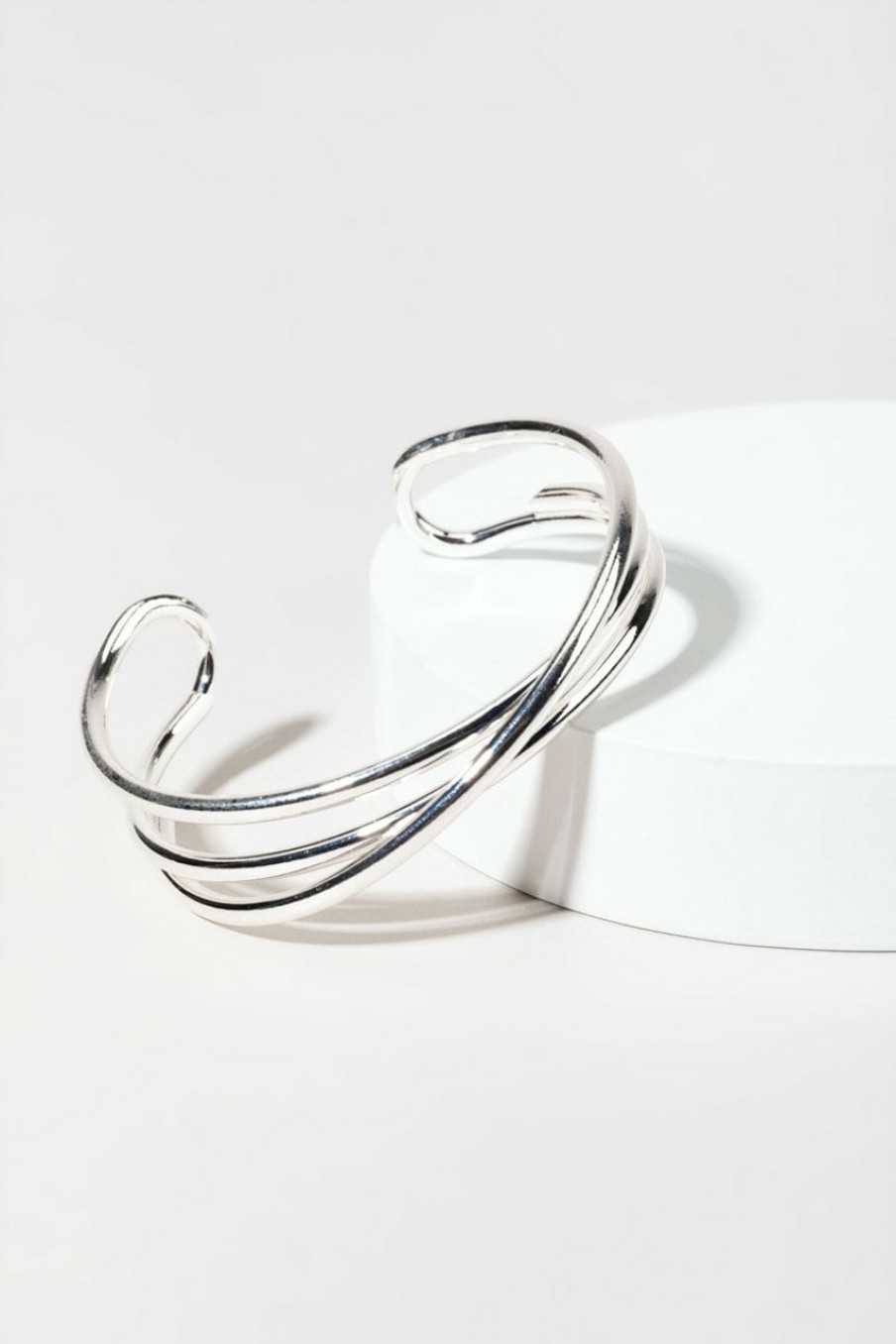 Francesca's Cameron Cuff Bracelet Silver Bracelets