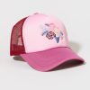 Francesca's Leonor Flower Bouquet Trucker Hat Mauve Hats