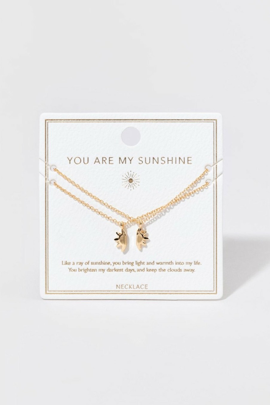 Francesca's You Are My Sunshine Necklace Set Gold Necklaces