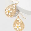 Francesca's Bridget Enamel Flower Earrings White Earrings