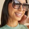 Francesca's Emma Angular Sunglasses Tortoise Sunglasses