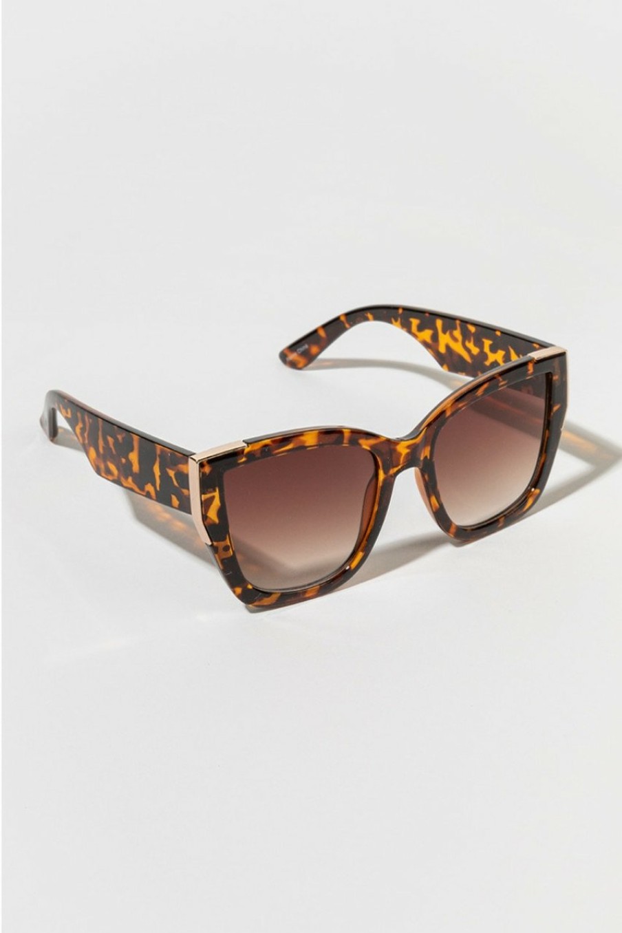 Francesca's Emma Angular Sunglasses Tortoise Sunglasses