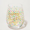 Francesca's Happy Birthday Glass Multi Drinkware