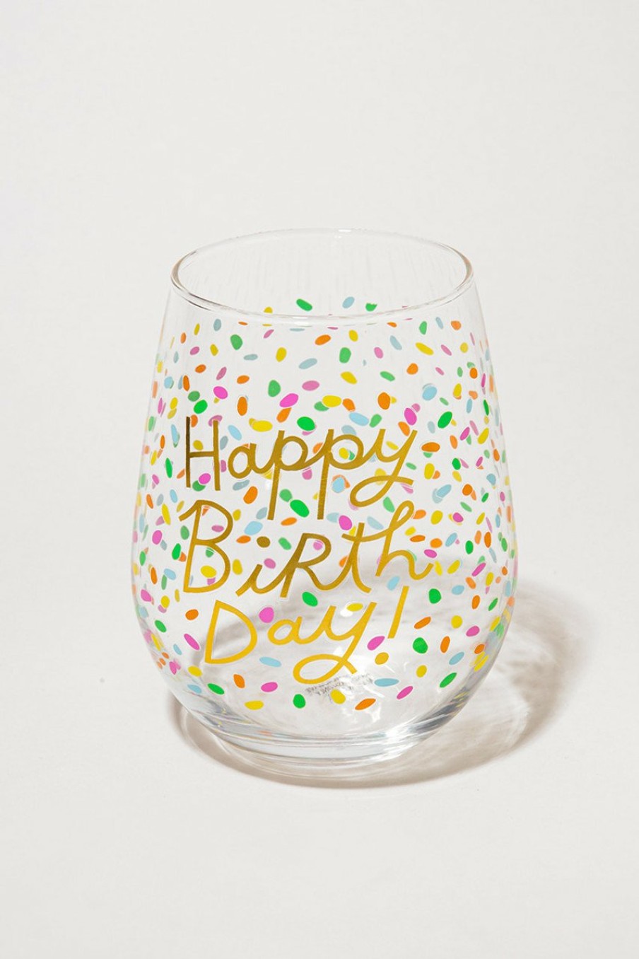 Francesca's Happy Birthday Glass Multi Drinkware