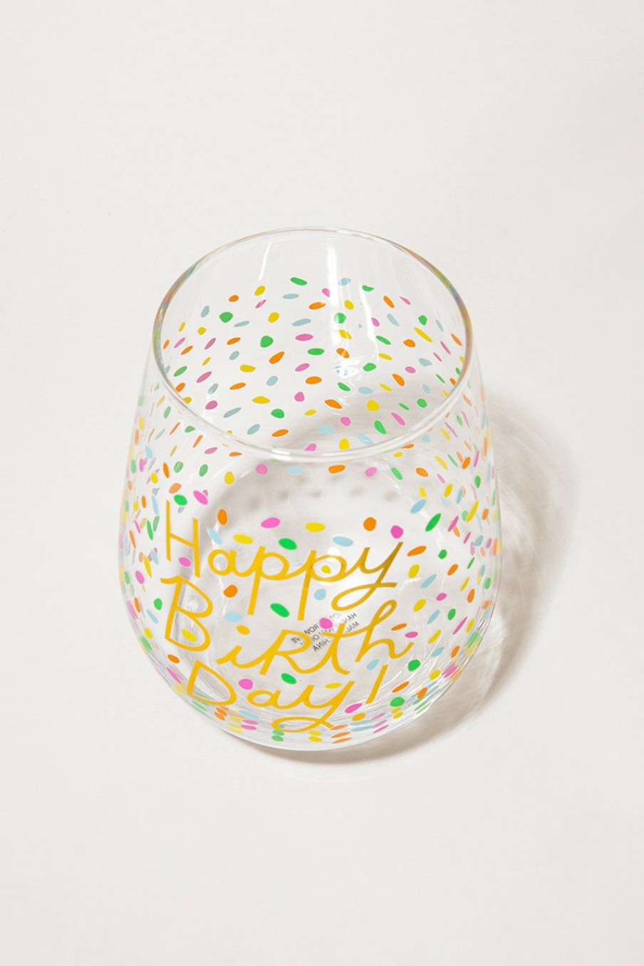 Francesca's Happy Birthday Glass Multi Drinkware