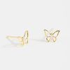 Francesca's Cynthia Butterfly Studs Gold Earrings