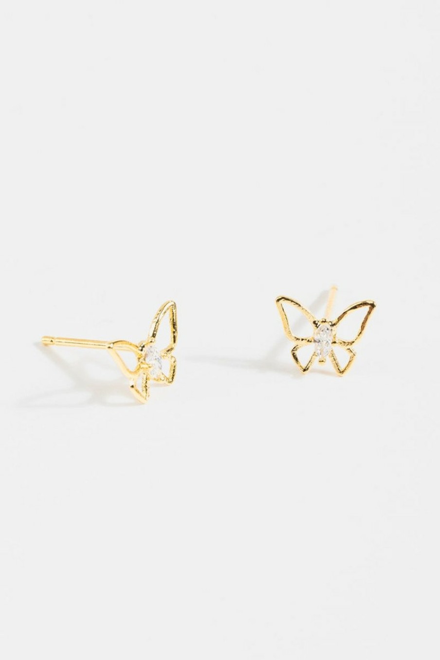 Francesca's Cynthia Butterfly Studs Gold Earrings