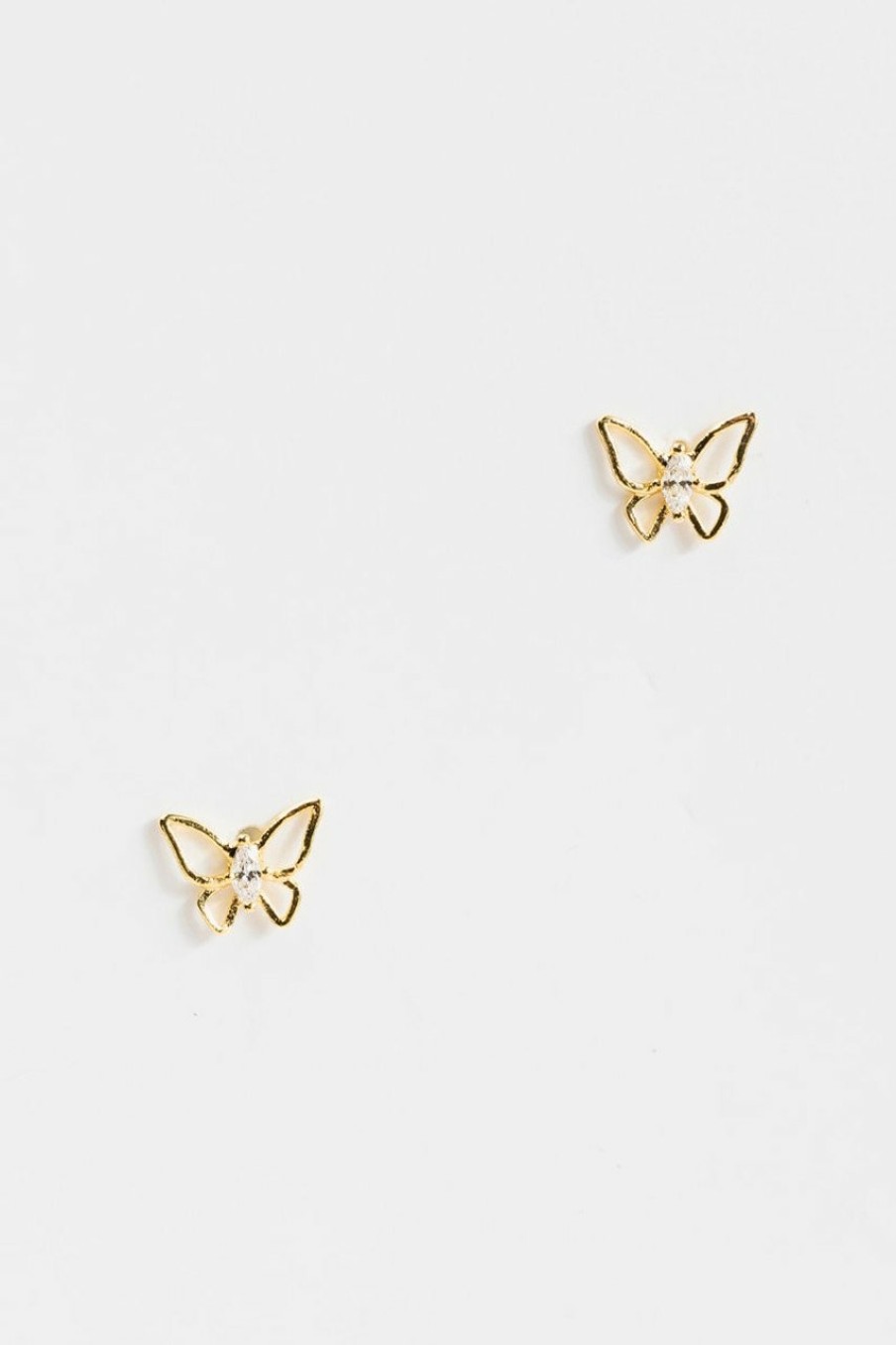 Francesca's Cynthia Butterfly Studs Gold Earrings