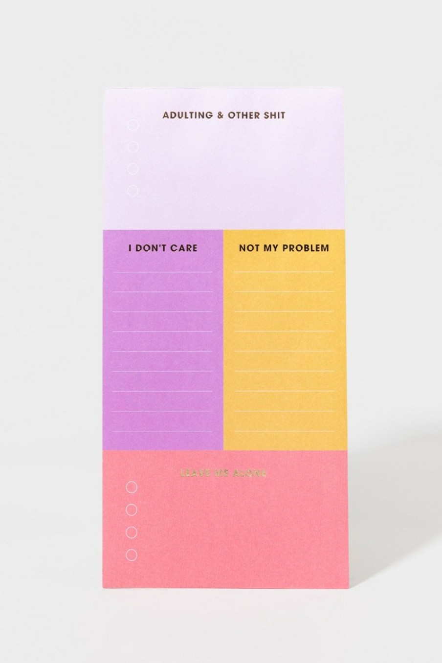 Francesca's Adulting Stationary List Pad Multi Stationery