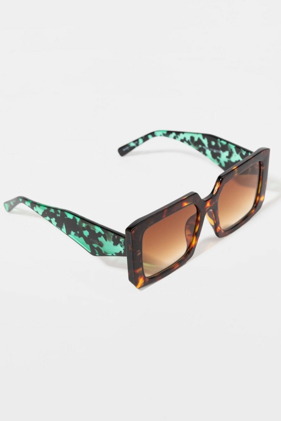 Francesca's Teresa Two Toned Oversized Sunglasses Tortoise Sunglasses