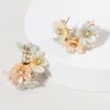 Francesca's Olga Chunky Shell Flower Hoops Multi Earrings