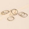 Francesca's Kelly Braid Ring Set Iridescent Rings