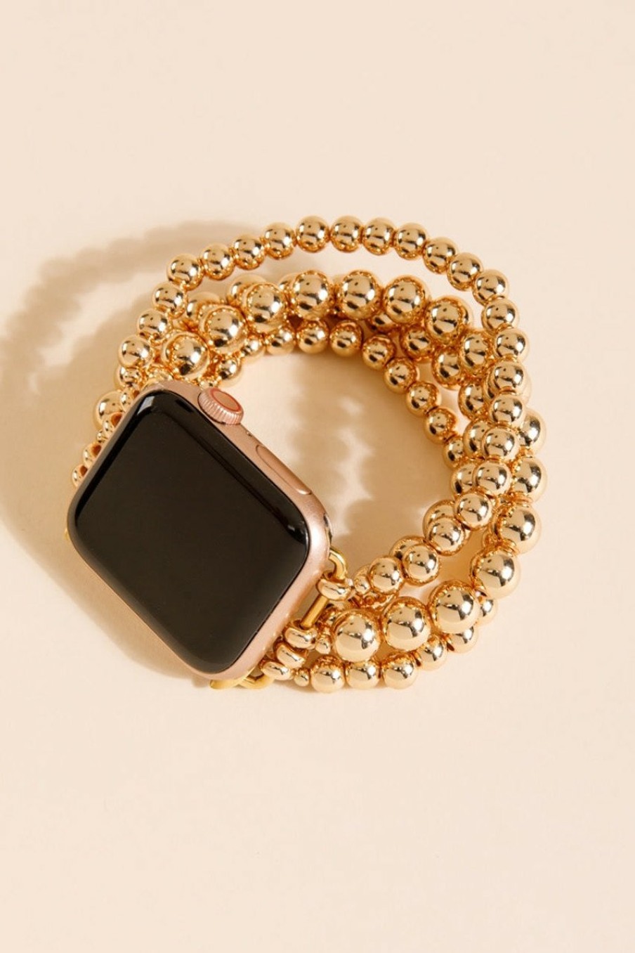 Francesca's Jenna Bead Smart Watch Band Gold Bracelets