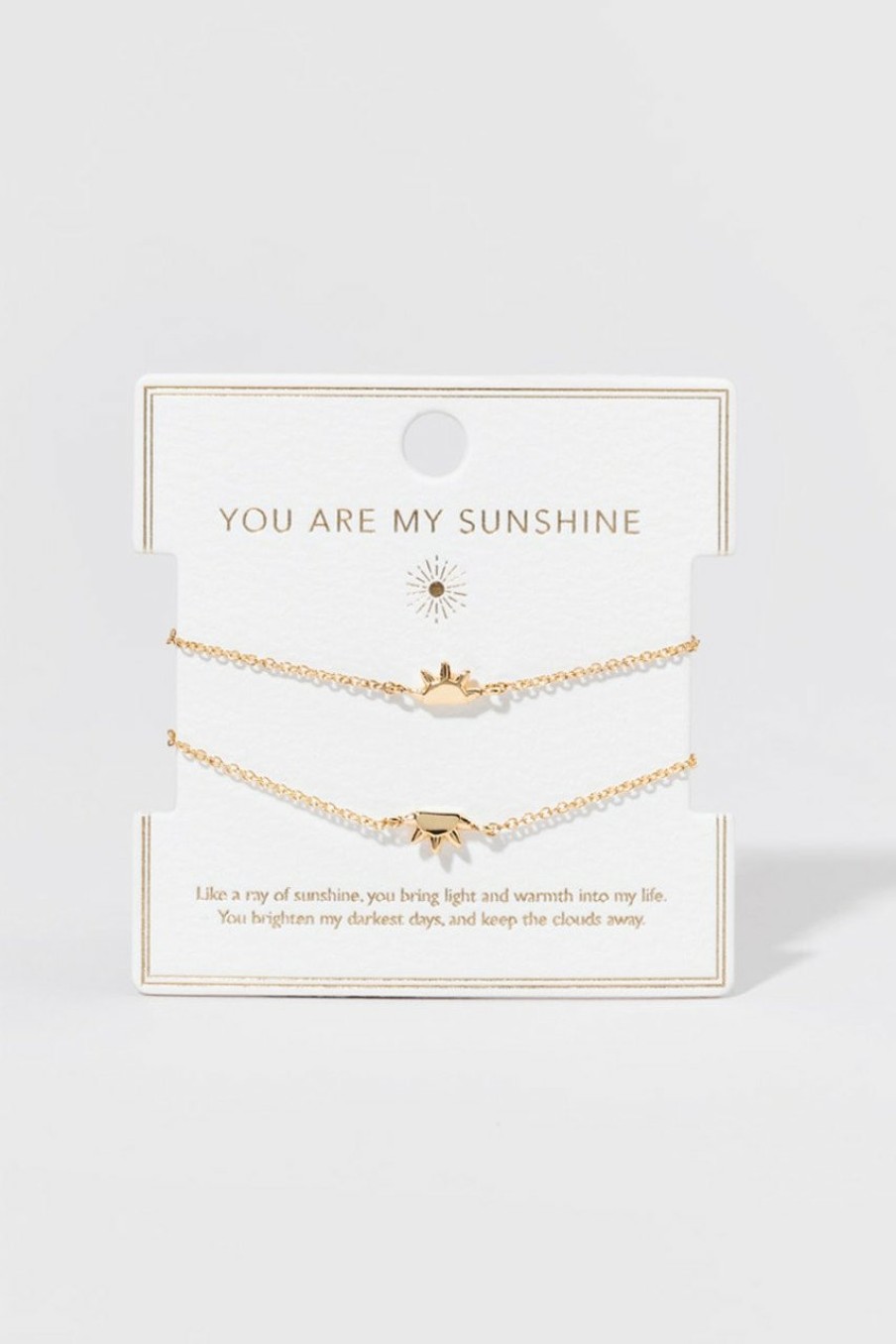 Francesca's You Are My Sunshine Bracelet Set Gold Bracelets