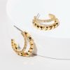 Francesca's Gwen Geo Bead Hoop Earrings Crystal Earrings