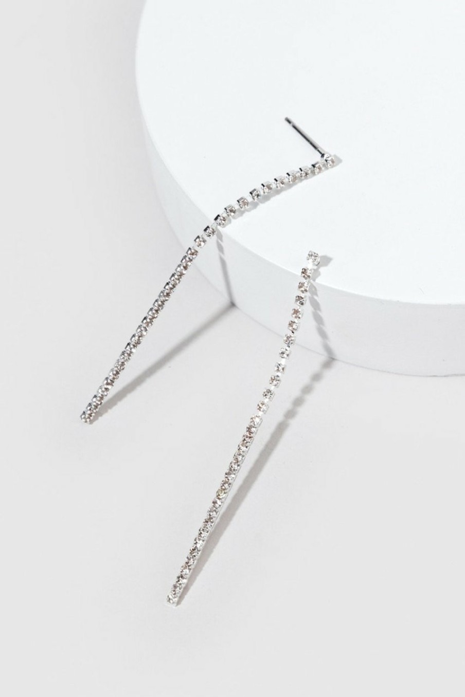 Francesca's Leah Drop Earrings Silver Earrings