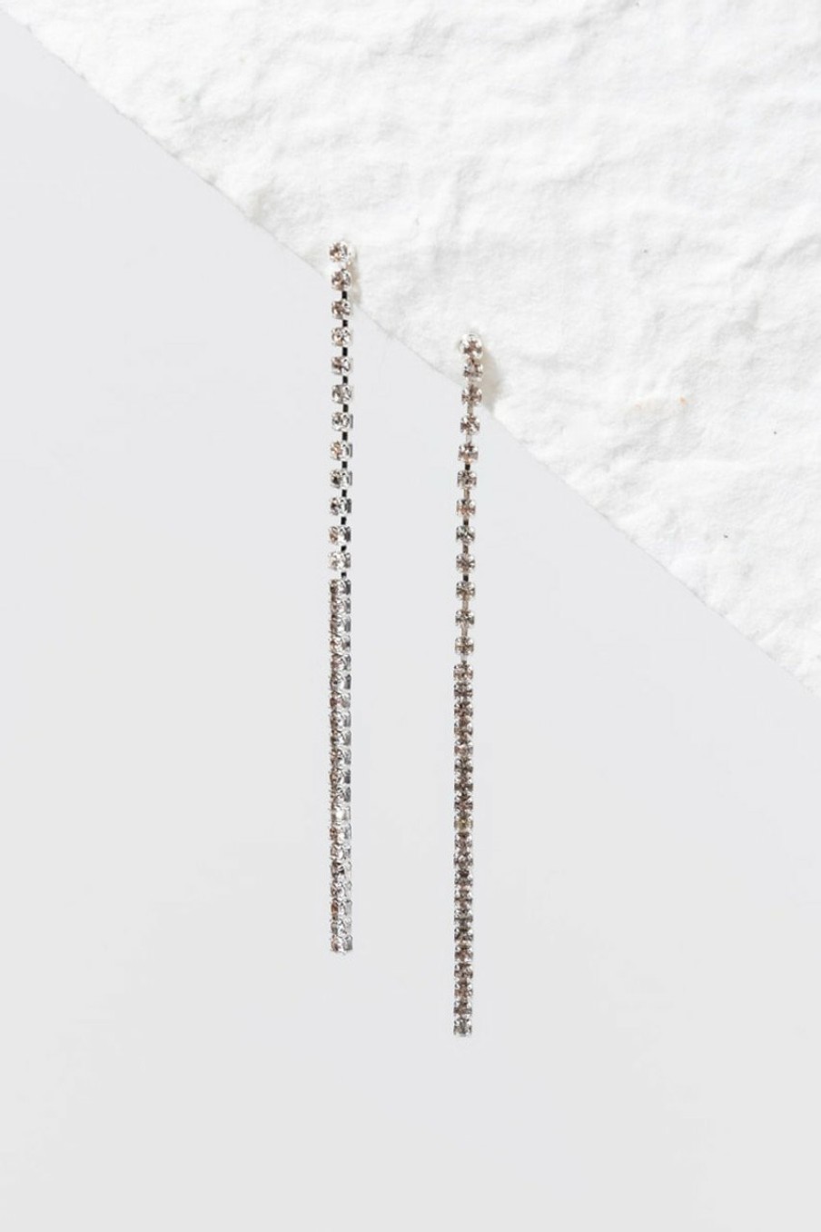 Francesca's Leah Drop Earrings Silver Earrings