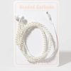 Francesca's Lillian Pearl Embellished Lightning Headphones Ivory Tech