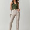 Francesca's Lynette Kick Crop Jeans Beige Jeans