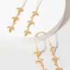 Francesca's Ashlee Satin Arch Earrings Gold Earrings