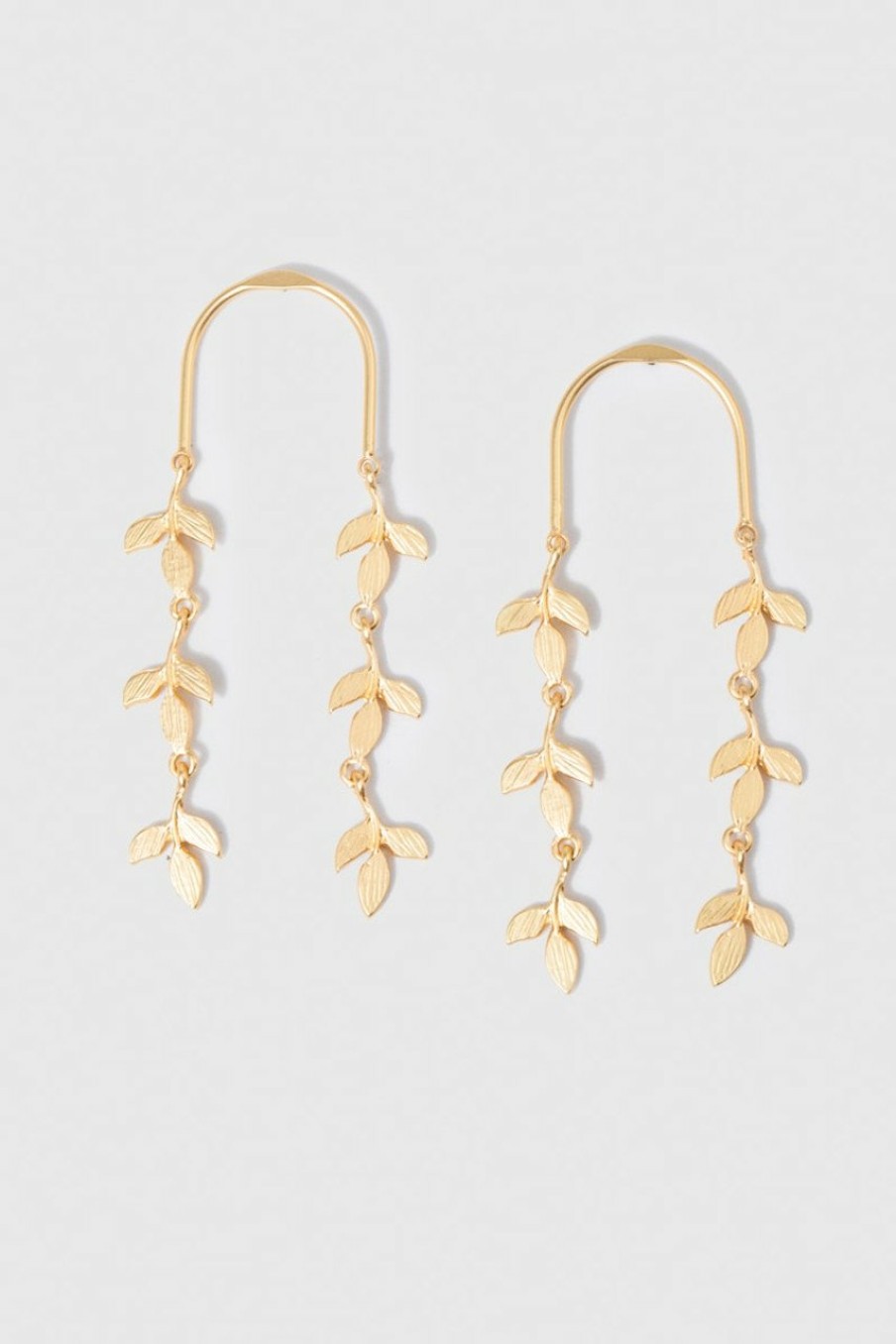 Francesca's Ashlee Satin Arch Earrings Gold Earrings