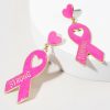 Francesca's Anna Strong Ribbon Drop Earrings Pink Earrings