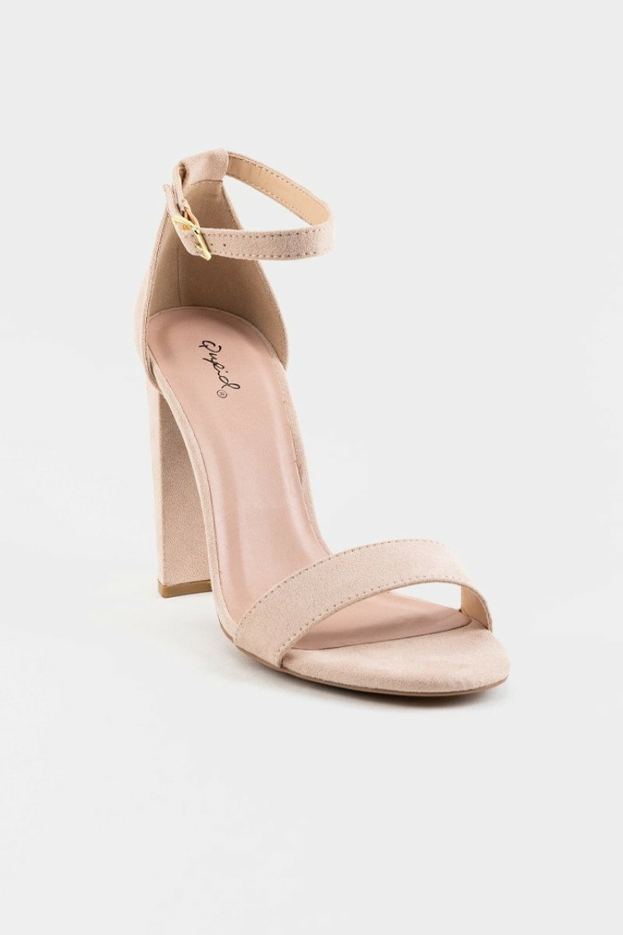 Francesca's Qupid Cashmere Suede Block Heels Heels