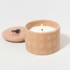 Francesca's Ceramic Dot Vanilla And Clove Candle 6.5Oz Pink Candles