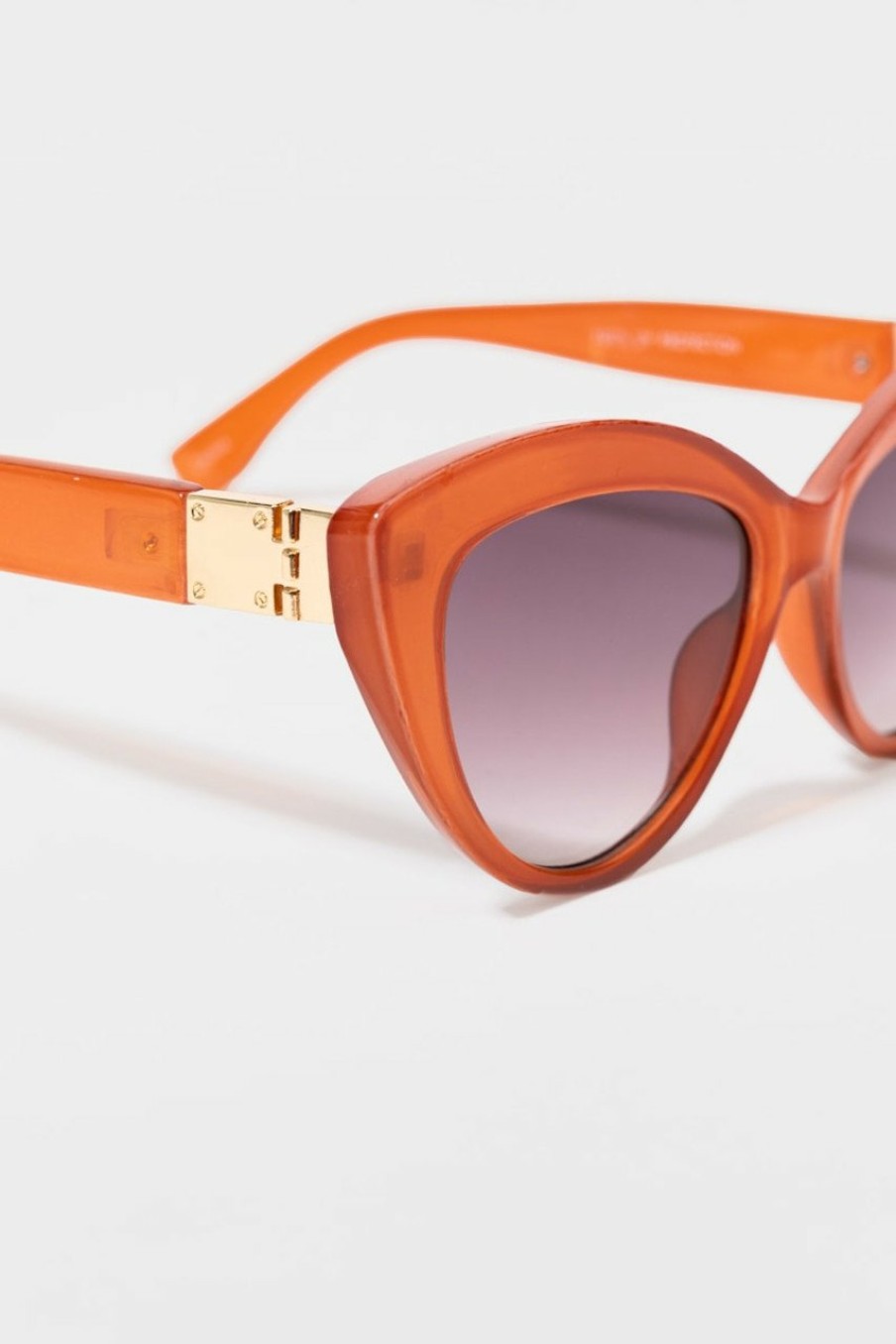 Francesca's Charla Cat Eye Sunglasses Orange Sunglasses